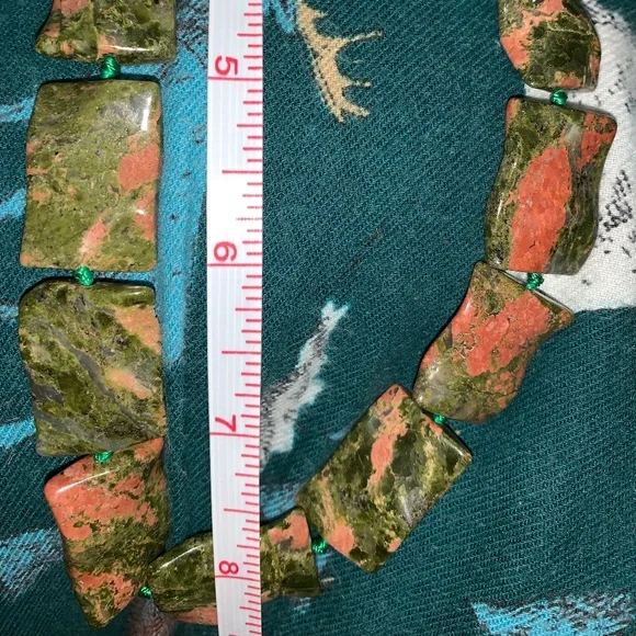 Necklace Natural Unakite Gemstone necklace - Picture 5 of 7